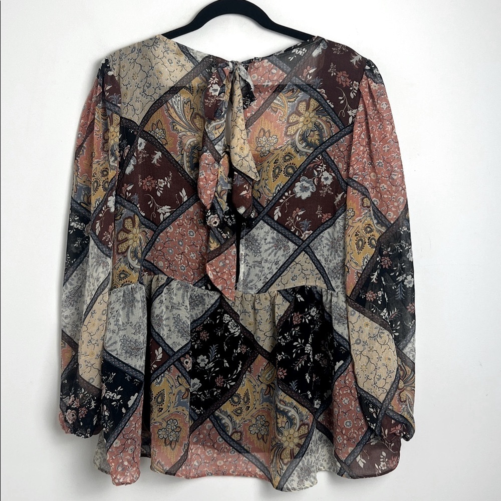 American Eagle Multi Color Patchwork Pattern Tie … - image 7